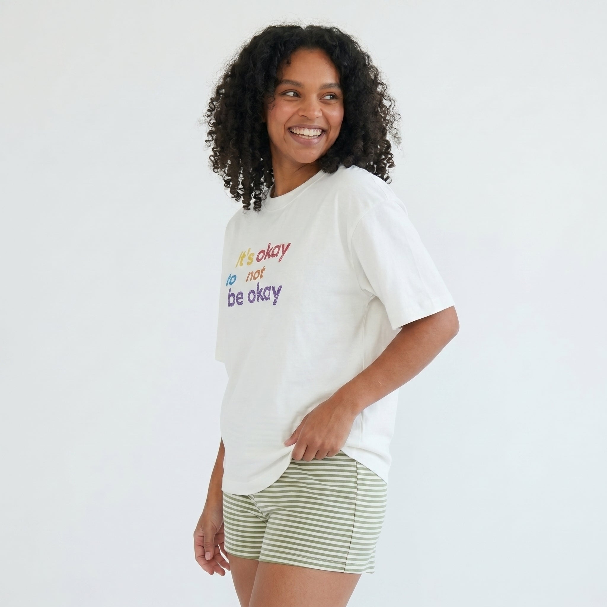 It’s Okay To Not Be Okay Embroidered T-Shirt