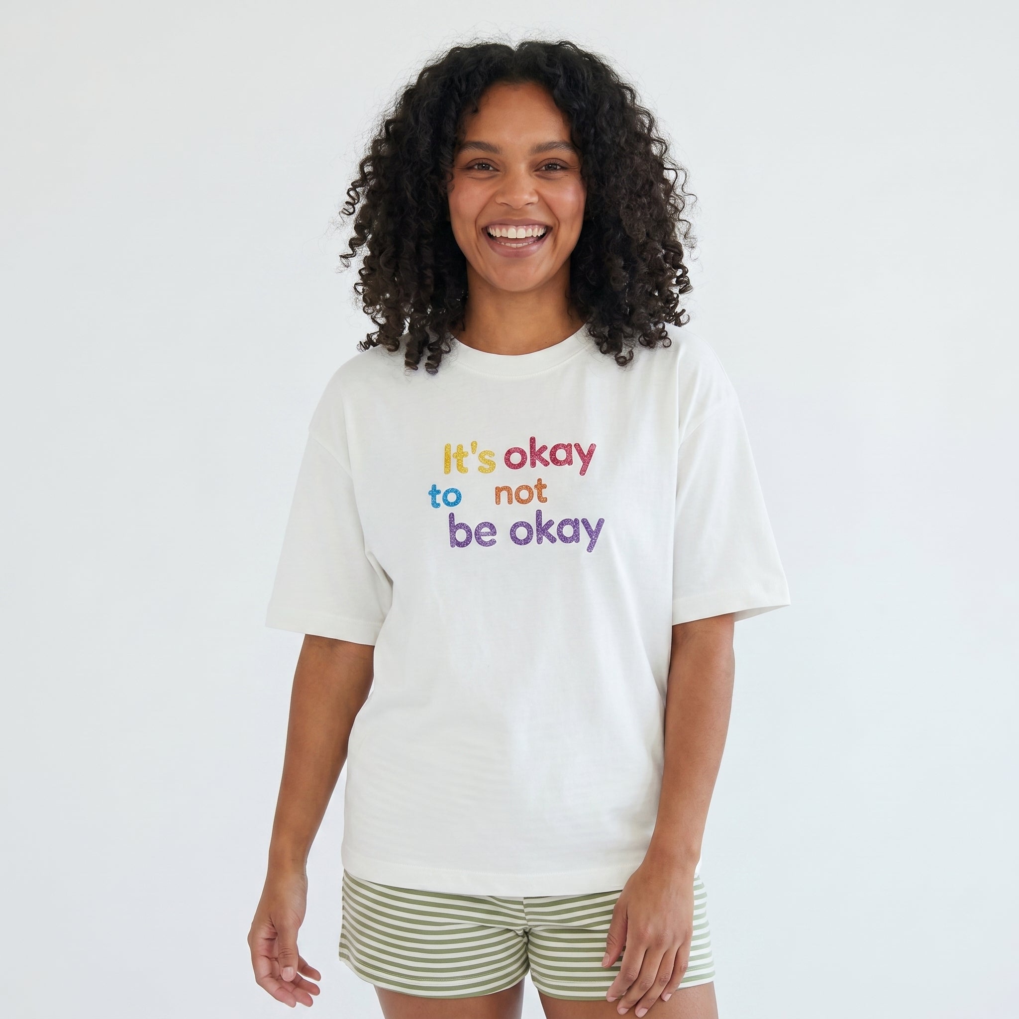 It’s Okay To Not Be Okay Embroidered T-Shirt