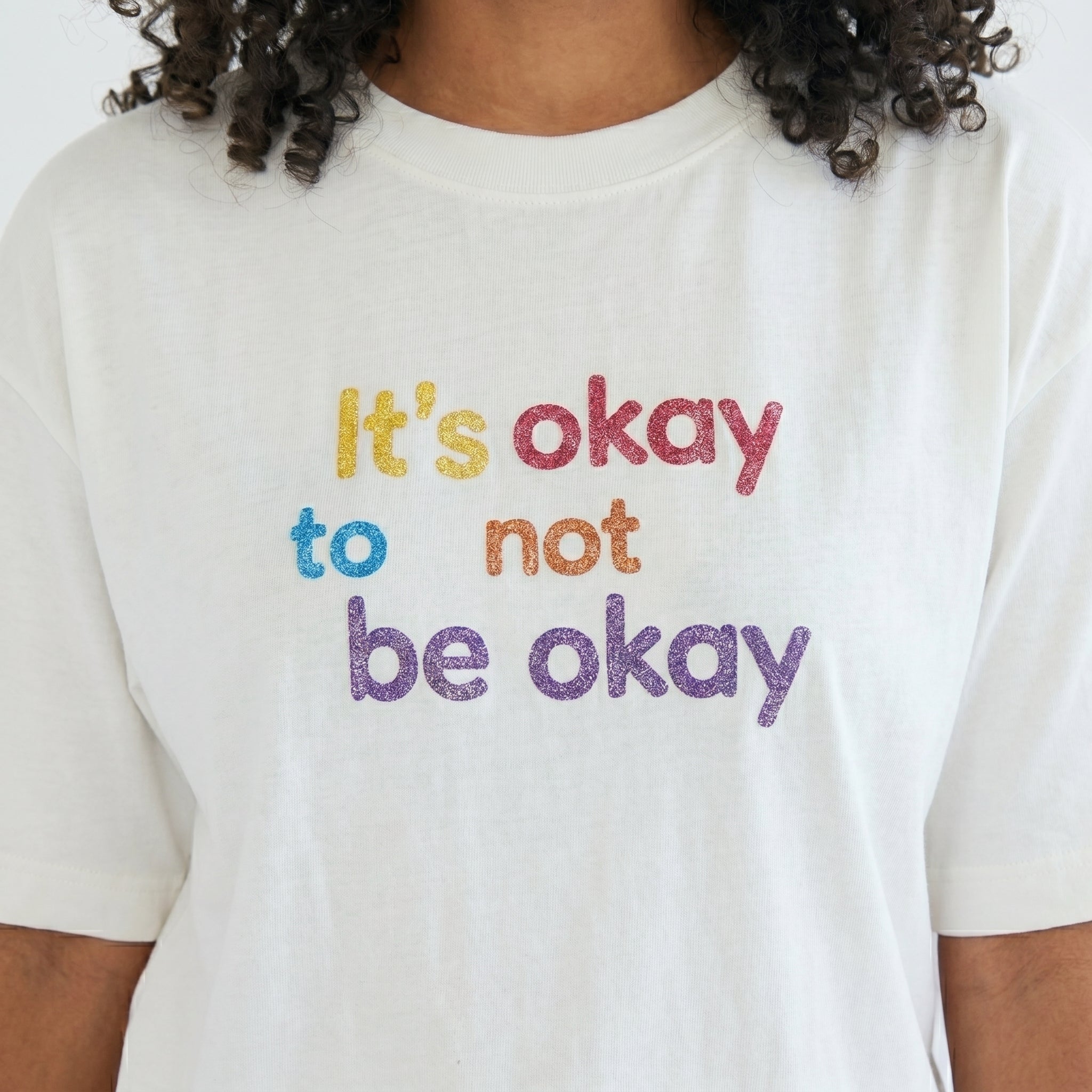 It’s Okay To Not Be Okay Embroidered T-Shirt