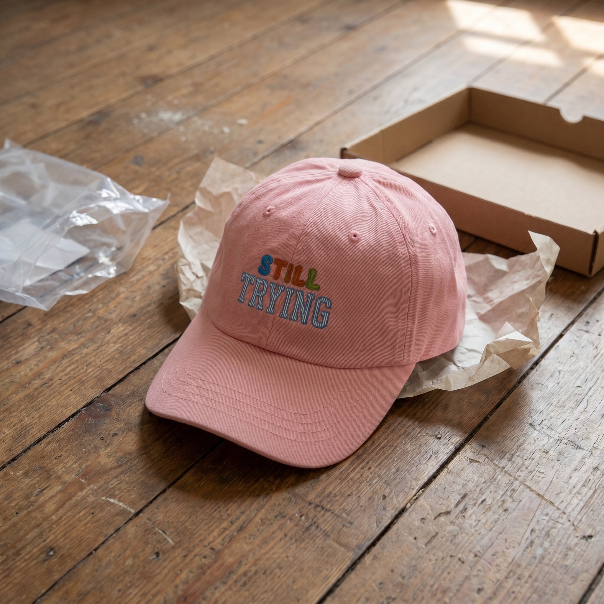 Still Trying Embroidered Cap